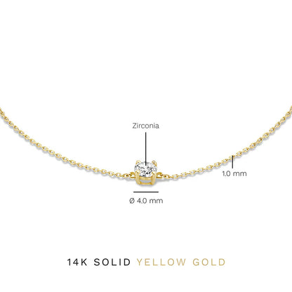 Cléa Moissanite Stone Bracelet | Gold