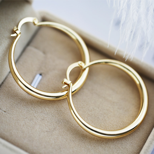 Vintage Gold Hoop Earrings