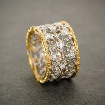 Claudia - Vintage Ivy-Shaped Zirconia Ring
