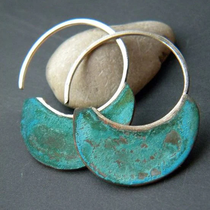 Vintage Worn Turquoise Earrings