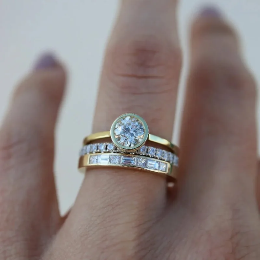 Vintage Gold Crystal Ring