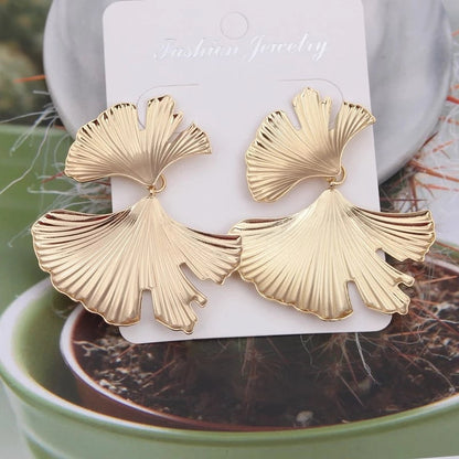 Vintage Ginkgo Biloba Earrings