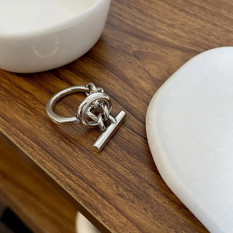 Adjustable 925 Silver Design Ring