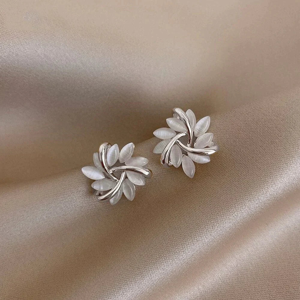 Elegant Nut Earrings in Gold and Silver