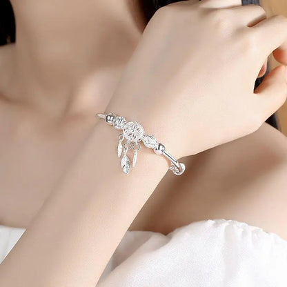 Adjustable Dreamcatcher Sterling Silver 925 Bracelet