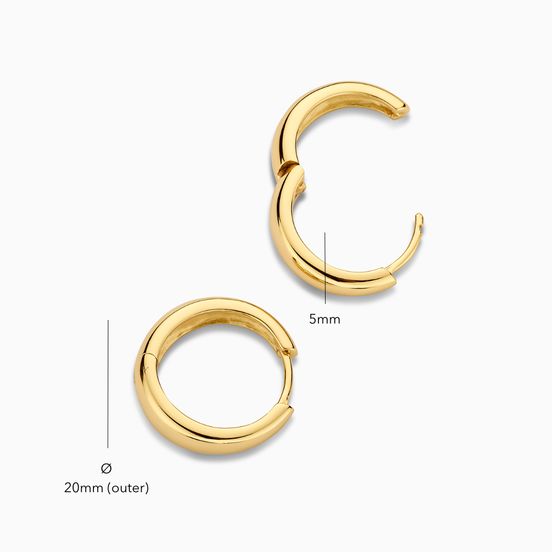 Rue Statement Hoops | Gold